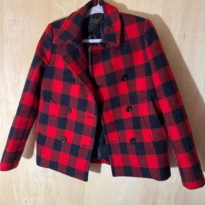 J CREW Plaid Double-Breasted Women's Jacket size 4